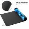DHYYDSQZ Playmat for MTG, Game Play Mat Card Game Playing 24 x 14 inches Tabletop Magic Play Mats Non-Slip Rubber Base and Stitched Mousepad Desk Mats Playmats for MTG TCG,Skull Blue Fire view 4