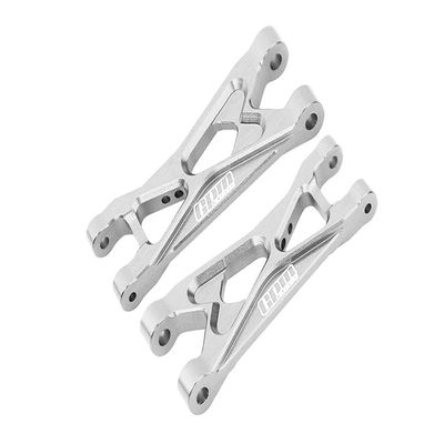 Aluminum 7075 Alloy Rear Lower Arms for LOSI 1:24 Micro-B 2WD Buggy RTR-LOS00007 / 1:28 Micro-T 2S 2WD RTR Stadium Truck-LOS-1392 Upgrades - Silver