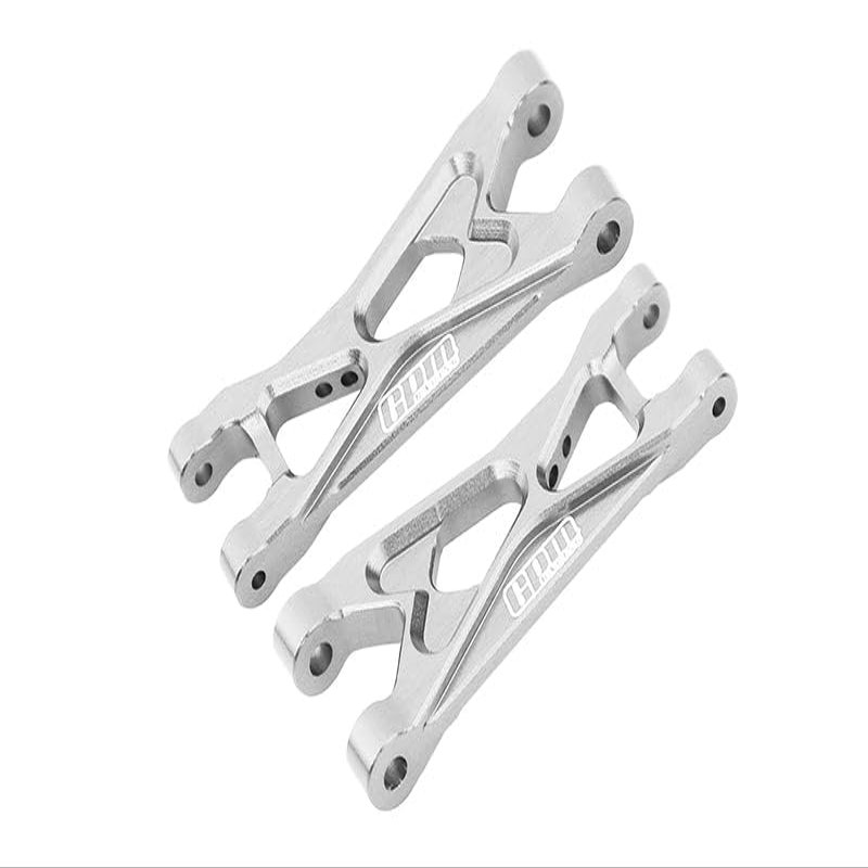 Aluminum 7075 Alloy Rear Lower Arms for LOSI 1:24 Micro-B 2WD Buggy RTR-LOS00007 / 1:28 Micro-T 2S 2WD RTR Stadium Truck-LOS-1392 Upgrades - Silver