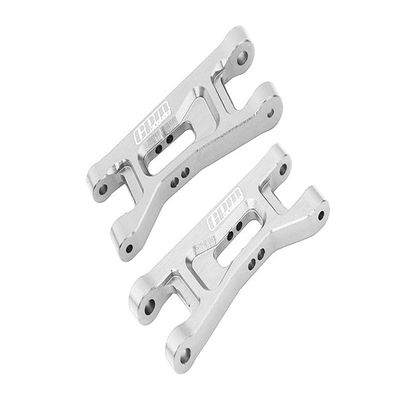 Aluminum 7075 Alloy Front Lower Arms for LOSI 1:24 Micro-B 2WD Buggy RTR-LOS00007 / 1:28 Micro-T 2S 2WD RTR Stadium Truck-LOS-1392 Upgrades - Silver