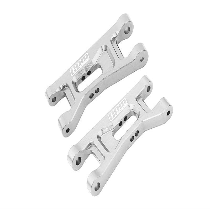 Aluminum 7075 Alloy Front Lower Arms for LOSI 1:24 Micro-B 2WD Buggy RTR-LOS00007 / 1:28 Micro-T 2S 2WD RTR Stadium Truck-LOS-1392 Upgrades - Silver