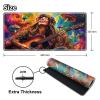 DHYYDSQZ Playmat for MTG, Game Play Mat Card Game Playing 24 x 14 inches Tabletop Magic Play Mats Non-Slip Rubber Base and Stitched Mousepad Desk Mats Playmats for MTG TCG,Beautiful Woman Guitar view 2