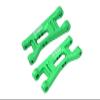 Aluminum 7075 Alloy Front Lower Arms for LOSI 1:24 Micro-B 2WD Buggy RTR-LOS00007 / 1:28 Micro-T 2S 2WD RTR Stadium Truck-LOS-1392 Upgrades - Green view 1