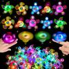 24PCS LED Light Up Fidget Spinner Rings Glow Valentines Party Favors Bulk for Kids 4-8 8-12 Goodie Treat Bags Stuffers Pinata Fillers Carnival Prizes Classroom Treasure Box Toys Birthday Return Gifts view 1