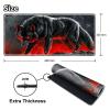 DHYYDSQZ Playmat for MTG, Game Play Mat Card Game Playing 24 x 14 inches Tabletop Magic Play Mats Non-Slip Rubber Base and Stitched Mousepad Desk Mats Playmats for MTG TCG,Fire Black Wolf view 2