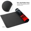 DHYYDSQZ Playmat for MTG, Game Play Mat Card Game Playing 24 x 14 inches Tabletop Magic Play Mats Non-Slip Rubber Base and Stitched Mousepad Desk Mats Playmats for MTG TCG,Fire Black Wolf view 4