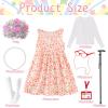 Kitimi Kid 100th Day of School Costume, Old Lady Costume for Girls, 100 Days of School Costume Grandma Granny Wig Accessories Outfit view 2