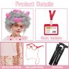 Kitimi Kid 100th Day of School Costume, Old Lady Costume for Girls, 100 Days of School Costume Grandma Granny Wig Accessories Outfit view 3