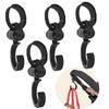 4pcs Stroller Hooks, Walker Hooks Wheelchair Hanging Hooks, 360 Rotation Baby Stroller Hooks Stroller Hanger Diaper Bag Hanger Stroller Bags Purse Organizer Stroller Wheelchair Walker Accessories. view 1