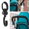 4pcs Stroller Hooks, Walker Hooks Wheelchair Hanging Hooks, 360 Rotation Baby Stroller Hooks Stroller Hanger Diaper Bag Hanger Stroller Bags Purse Organizer Stroller Wheelchair Walker Accessories. view 3