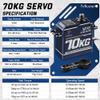 Miuzei Brushless Servo High Torque RC Servo Motor Digital Stainless Steel Gear 8.4V Waterproof Compatible with 1/7, 1/8, 1/10 RC Car (70kg-180) view 2