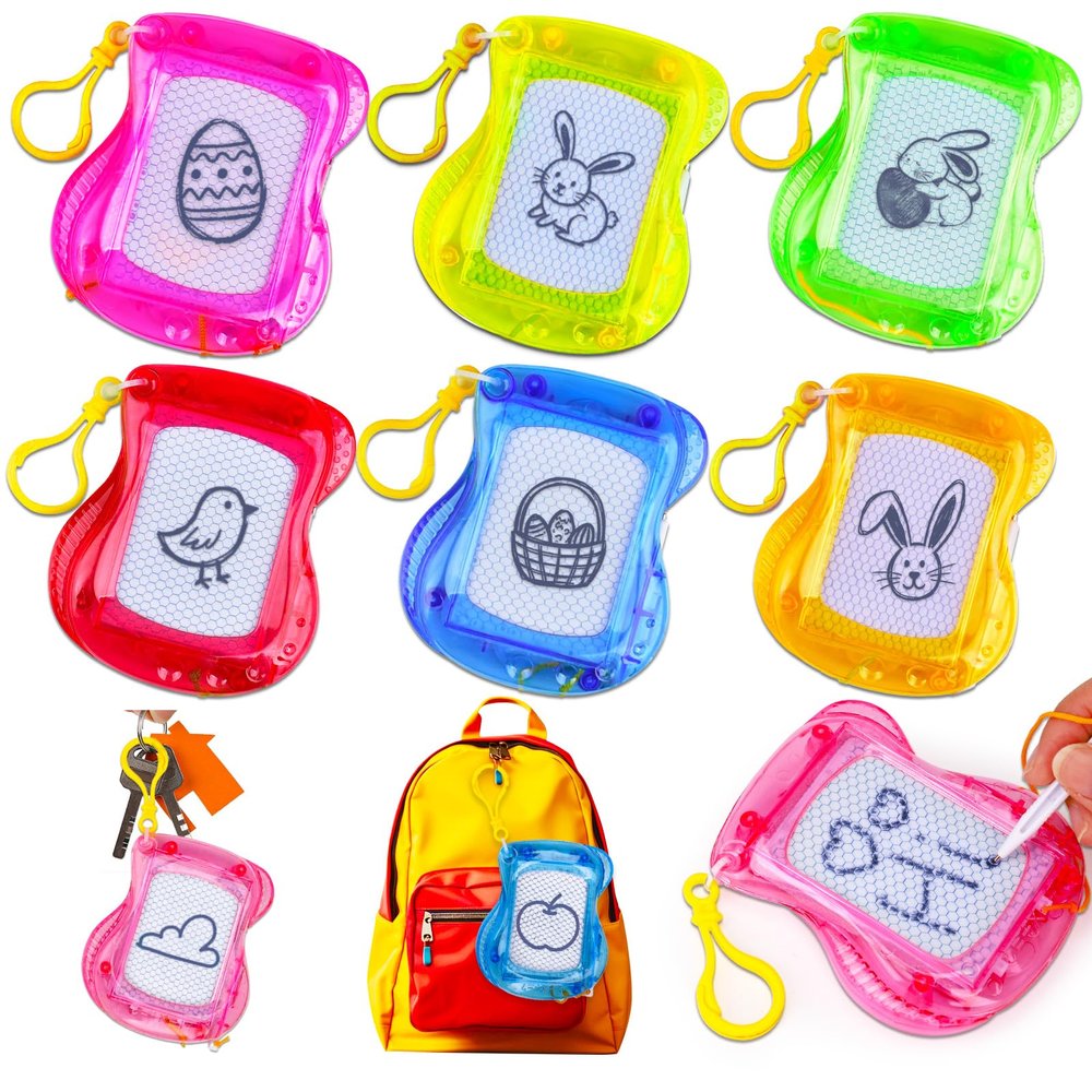 16PCS Mini Magnetic Drawing Board Party Favors Bulk for Kids 4-8 8-12 Goodie Treat Bag Easter Basket Stuffers Classroom Treasure Chest Carnival Prizes Box Toys Pinata Filler Birthday Return Gifts