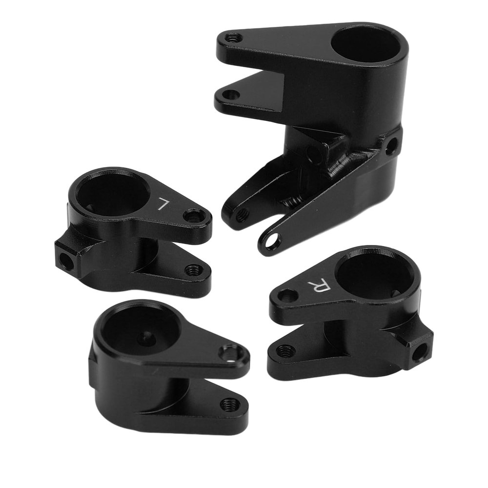 Axle Tube Link Mount Set, Aluminum Counterweight Increase Link Rod Mount Adapter for SCX10 PRO, Enhance RC Car Stability and Climbing Performance (Black)
