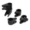 Axle Tube Link Mount Set, Aluminum Counterweight Increase Link Rod Mount Adapter for SCX10 PRO, Enhance RC Car Stability and Climbing Performance (Black) view 4