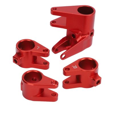 Bognajin Axle Tube Link Mount Set, Aluminum Counterweight Increase Link Rod Mount Adapter for SCX10 PRO, Enhance RC Car Stability and Climbing Performance (Red)