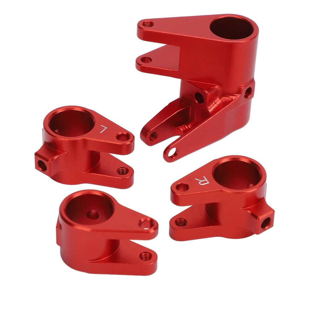 Bognajin Axle Tube Link Mount Set, Aluminum Counterweight Increase Link Rod Mount Adapter for SCX10 PRO, Enhance RC Car Stability and Climbing Performance (Red)