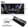 DHYYDSQZ Playmat for MTG, Game Play Mat with Zones for MTG TCG Card Game Playing 24 x 14 inches Trading Card Game Playmats Non-Slip Rubber Base and Stitched Mousepad Desk Mats, Purple Eyes Cat view 2