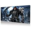 DHYYDSQZ Playmat for MTG, Game Play Mat with Zones for MTG TCG Card Game Playing 24 x 14 inches Trading Card Game Playmats Non-Slip Rubber Base and Stitched Mousepad Desk Mats, Grim Skulls Reaper view 1