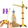 DIY Alloy Hook 4 Channel RC Tower Crane for Kids - 50.4 Inches Remote Control Crane Toy with 2 Batteries, Rotating Lift Construction Vehicles with LED Lights, Excavator Toy for Ages 4,5,6,7,8 Boys view 1