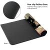 DHYYDSQZ Playmat for MTG, Game Play Mat with Zones for MTG TCG Card Game Playing 24 x 14 inches Trading Card Game Playmats Non-Slip Rubber Base and Stitched Mousepad Desk Mats, Black Cat view 4