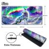 DHYYDSQZ Playmat for MTG, Game Play Mat with Zones for MTG TCG Card Game Playing 24 x 14 inches Trading Card Game Playmats Non-Slip Rubber Base and Stitched Mousepad Desk Mats, Howling Wolf Moon view 2