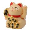 NDNCZDHC Solar Powered Lucky Cat Waving Arm, Cute Waving Lucky Cat with Double Sided Sticker, 2 Inch Wealth Fortune Cat for Store Opening Home (Yellow) view 1