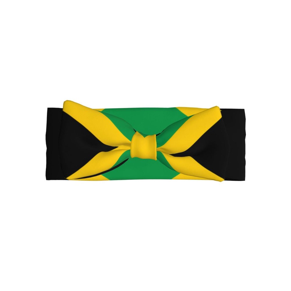 WZYCWB Flag of Jamaica Bow headband, children's elastic bow hair accessories, 0-6 months, hair bows for newborns, infants, toddlers