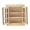 1:12 Scale Dollhouse Double Wall Cabinet Miniature Wooden Wall Cabinet for Living Room view 1