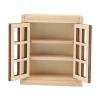 1:12 Scale Dollhouse Double Wall Cabinet Miniature Wooden Wall Cabinet for Living Room view 3