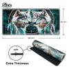 DHYYDSQZ Playmat for MTG, Game Play Mat with Zones for MTG TCG Card Game Playing 24 x 14 inches Trading Card Game Playmats Non-Slip Rubber Base and Stitched Mousepad Desk Mats, Dream Catcher Wolves view 2