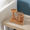 Aqur2020 Art Perpetual Motion Machine, Stress Relief Toy with Rolling Ball, Elegant Home Decor for Office or Home (Wood Grain) view 4