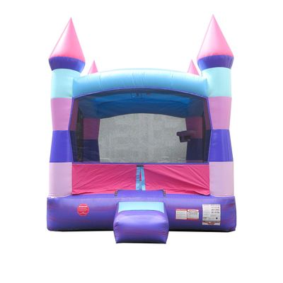 Crossover Deluxe Pink Purple Castle Inflatable Bounce House for Kids and Toddlers, 13 x 12 x 14.5 Foot Bouncy Jump Castle Backyard Jumper, Commercial-Grade Vinyl, with Blower, Stakes and Storage Bag