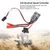 35A ESC Micro ESC for 1/16 1/18 1/24 Car Boat, Forward Reverse Brake ESC with 5V/1A BEC Output view 2