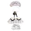 niannyyhouse 10cm 15cm Doll Clothes Headdress Bow tie Skirt Accessories Hat Cape Pants Plush Toys Dress Up (B-White, 10cm) view 1