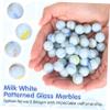 TOBBOMEY 50pcs Patterned Glass Marbles for Crafts for Boy Girl Games and Decoration Smooth Texture for Bulk Glass Beads Collection view 3