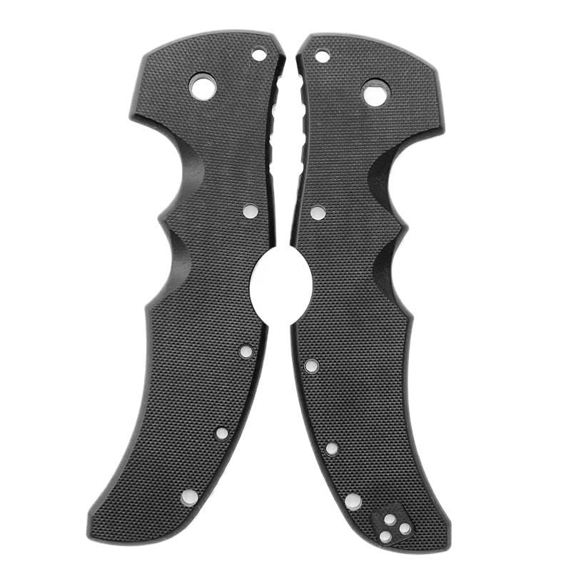 1 Pair Custom G10 Scales Handle Fits for Recon1 DIY Making Accessory(Black)