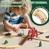 Wooden Train Set for Toddlers, 52Pcs Train Toy with Railway Track for Kids, Wooden Train Tracks Include Expansion Pack Compatible with Thomas, Brio, Chuggington view 4