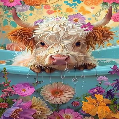 Highland Cow Bubble Bath Wooden Puzzles for Adults 200 Piece Puzzles,Take Time to Get a Sense of Accomplishment - Original Beauty of Unique Room Decorations and Collectibles