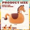 Hiboom 2 Pcs Giant Inflatable Hopping Toys 51 Inch Bouncer Animal Toys Ride on Animal Bouncy on Hopping for Birthday Party Gifts Supplies(Horse) view 2
