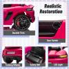12V Ride on Car Licensed Porsche 718, Kids Electric Car with Remote Control, Front/Rear LED Light, Radio, USB/AUX, Openable Doors, Suspension Function, Durable Tires (Pink) view 4