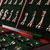 3FLQOOPP Chess Set Retro Chess Set Gift Travel Game Wooden Metal Chess Pieces Chess Sets view 3