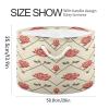 Large Storage Basket Diamond Roses Storage Box Organizer Bins with Handles Laundry Hamper Basket for Home Decor view 2