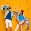 TOTITOM 2 Pieces Inflatable Radio Boombox Iron Mobile Phone Props, for 80s 90s Party Decorations Hip Hop Theme Birthdays Party Supplies(White+Inflatable Radio) view 2