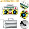 TOTITOM 2 Pieces Inflatable Radio Boombox Iron Mobile Phone Props, for 80s 90s Party Decorations Hip Hop Theme Birthdays Party Supplies(White+Inflatable Radio) view 4