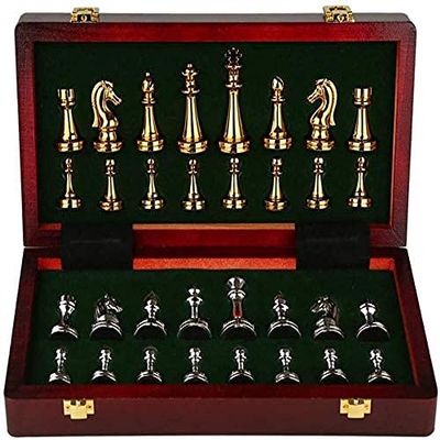 3FLQOOPP 30cm X 30cm Wooden Portable Wooden Chess Board Chess Board Set for Family Party Activities (Color : A Size : 30cm)