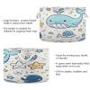 Large Storage Basket Cute Whales with Shells Storage Box Organizer Bins with Handles Laundry Hamper Basket for Home Decor view 3