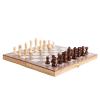 3FLQOOPP ble 3 in 1 Checkerboard Wooden Puzzle Chess Sets Solid Wood Chessboard Chess Pieces Checkers Backgammon view 2