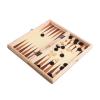 3FLQOOPP ble 3 in 1 Checkerboard Wooden Puzzle Chess Sets Solid Wood Chessboard Chess Pieces Checkers Backgammon view 3