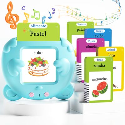 Bilingual Talking Flash Cards for Toddlers, 224 Sight Words Spanish and English Learning Flashcards for Kids, Autism Pocket Speech Therapy Toys, Espaola Vocabulary
