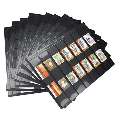 10PCS Stamps Lines Grid Transparent PVC Page of Stamp Album Loose-Leaf Inners of Stamps Holders Not Including Cover (Color : A, Size : One Size) (A One Size)